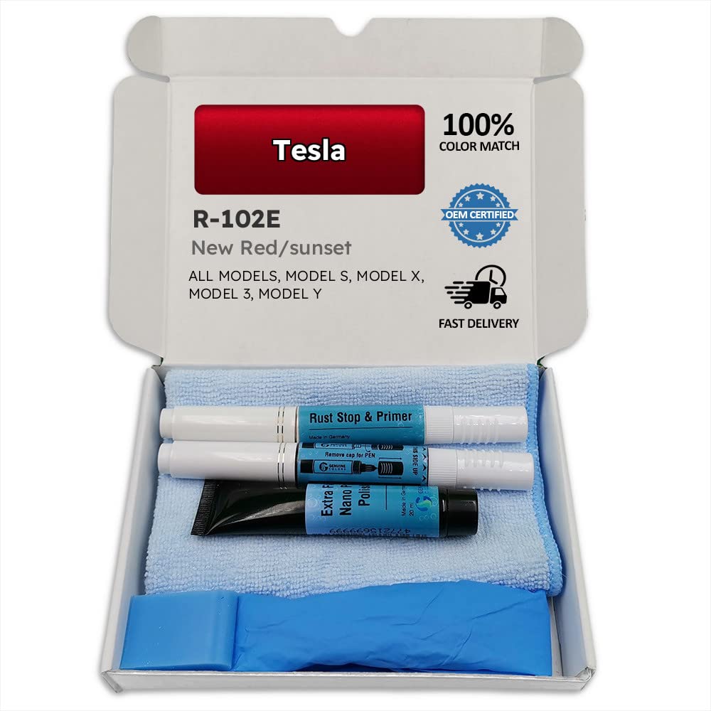 Tesla Lakkstift Sunset Red/Red Multicoat PPMR